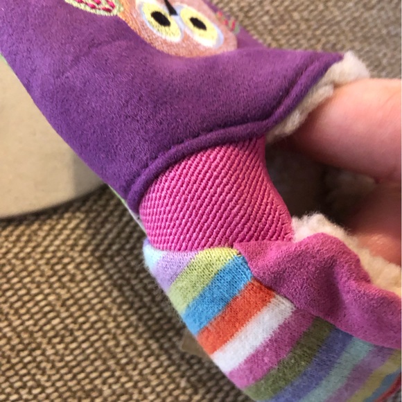 Acorn Girls Easy On Mocs. Suede w/Sherpa Lining and Leather Soft Soles. 18-24 M. - Picture 5 of 10